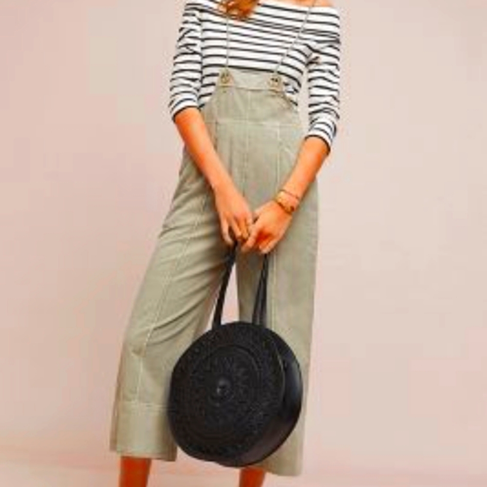 Anthropologie Women's Asha Bib Front Utility Overalls Size Medium
